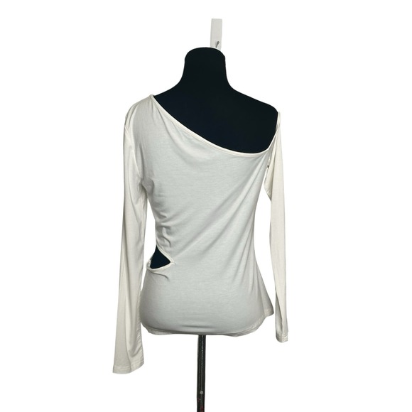 MOTF white off shoulder long sleeves cut out top size Large - Picture 9 of 9